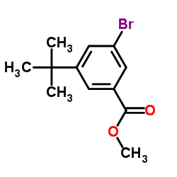 3-叔丁基-5-溴苯甲酸甲酯结构式