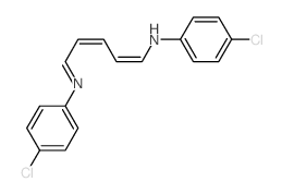 4-chloro-N-[5-(4-chlorophenyl)iminopenta-1,3-dienyl]aniline结构式