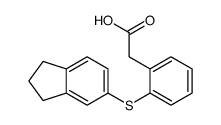 2-[2-(2,3-dihydro-1H-inden-5-ylsulfanyl)phenyl]acetic acid结构式