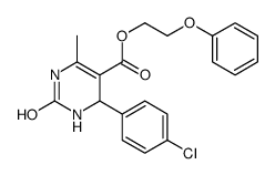 2-phenoxyethyl 4-(4-chlorophenyl)-6-methyl-2-oxo-3,4-dihydro-1H-pyrimidine-5-carboxylate结构式