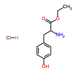 DL-酪氨酸乙酯盐酸盐结构式