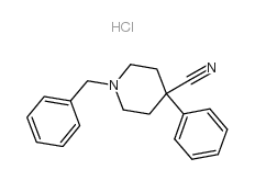 1-苄基-4-氰基-4-苯基哌啶盐酸盐结构式