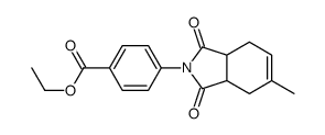 ethyl 4-(5-methyl-1,3-dioxo-3a,4,7,7a-tetrahydroisoindol-2-yl)benzoate结构式