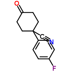 4-氰基-4(4-氟苯基)环己酮结构式