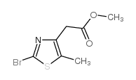 (2-溴-5-甲基-1,3-噻唑-4-基)乙酸甲酯结构式