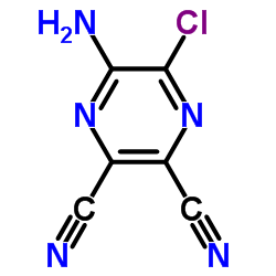 5-氨基-6-氯-2,3-二氰基吡嗪结构式
