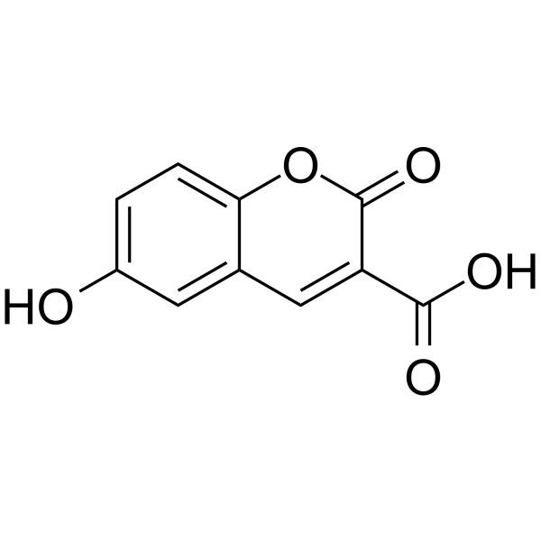 6-hydroxycoumarin-3-carboxylic acid结构式
