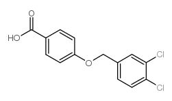 4-[(3,4-二氯苄基)氧基]苯羧酸结构式