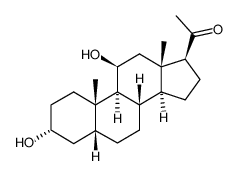5β-pregnan-3α,11β-diol-20-one结构式