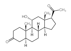 Pregnane-3,20-dione, 11-hydroxy-, (5.alpha.,11.alpha.)-结构式