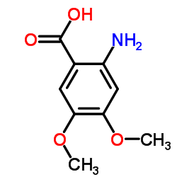 2-氨基-4,5-二甲氧基苯甲酸结构式