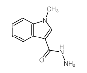 1-甲基-1H-吲哚-3-碳酰肼结构式
