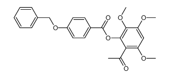 2-(4'-benzyloxybenzoyloxy)-3,4,6-trimethoxyacetophenone结构式