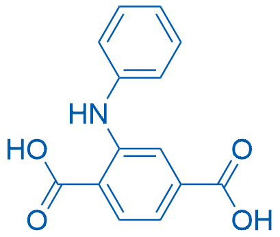 2-PHENYLAMINO-TEREPHTHALIC ACID结构式
