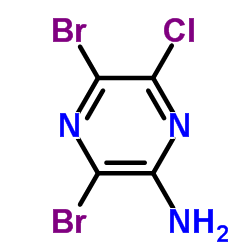 3,5-二溴-6-溴-2-氨基吡嗪结构式