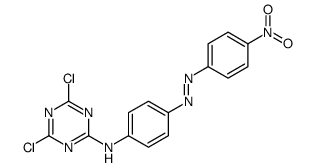 4,6-dichloro-N-[4-[(4-nitrophenyl)diazenyl]phenyl]-1,3,5-triazin-2-amine结构式