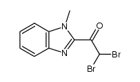 2,2-dibromo-1-(1-methyl-1H-benzoimidazol-2-yl)-ethanone结构式