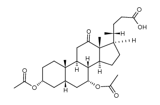 3α,7α-diacetoxy-12-one-5β-cholan-24-oic acid结构式