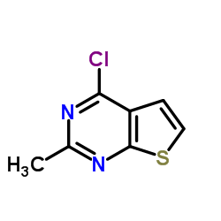 4-氯-2-甲基噻吩并[2,3-d]嘧啶结构式