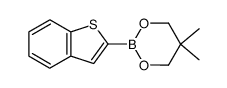 2-(benzo[b]thiophen-2-yl)-5,5-dimethyl-1,3,2-dioxaborolane结构式