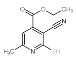 3-氰基-2-巯基-6-甲基吡啶-4-甲酸乙酯结构式