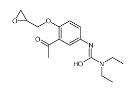 3-(3-acetyl-4-(oxiran-2-ylmethoxy)phenyl)-1,1-diethylurea结构式