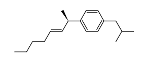 1-isobutyl-4-[(1R,2E)-1-methyl-2-heptenyl]benzene结构式