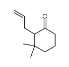 2-allyl-3,3-dimethylcyclohexan-1-one结构式
