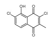 3,6-dichloro-5-hydroxy-2-methyl-[1,4]naphthoquinone结构式