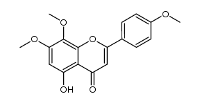 5-hydroxy-7,8-dimethoxy-2-(4-methoxyphenyl)-4-benzopyrone结构式