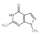 4H-Pyrazolo[3,4-d]pyrimidin-4-one,1,5-dihydro-1,6-dimethyl-结构式