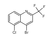 4-bromo-5-chloro-2-trifluoromethylquinoline结构式
