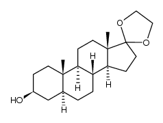 (3β,5α)-3-hydroxyandrostan-17-one 1,2-ethanediyl acetal结构式