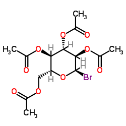 2,3,4,6-四乙酰氧基-alpha-D-吡喃葡萄糖溴化物结构式