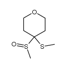 4-methylsulfinyl-4-methylthiotetrahydro-4-pyrane结构式