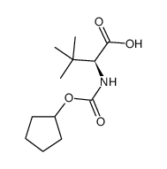 (S)-2-环戊基氧基羰基氨基-3,3-二甲基丁酸结构式