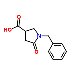 1-苄基-5-氧代-3-吡咯烷甲酸结构式