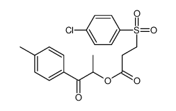 [1-(4-methylphenyl)-1-oxopropan-2-yl] 3-(4-chlorophenyl)sulfonylpropanoate结构式