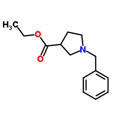 1-苄基吡咯烷-3-羧酸乙酯结构式