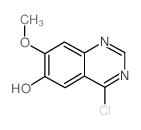 4-氯-7-甲氧基喹唑啉-6-醇结构式