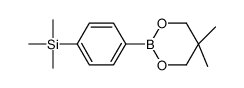 [4-(5,5-dimethyl-1,3,2-dioxaborinan-2-yl)phenyl]-trimethylsilane结构式