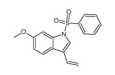 6-methoxy-1-(phenylsulfonyl)-3-vinyl-1H-indole结构式