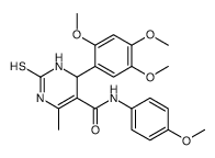 N-(4-methoxyphenyl)-6-methyl-2-sulfanylidene-4-(2,4,5-trimethoxyphenyl)-3,4-dihydro-1H-pyrimidine-5-carboxamide结构式
