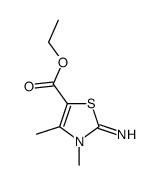 2-亚氨基-3,4-二甲基-2,3-二氢噻唑-5-羧酸乙酯结构式