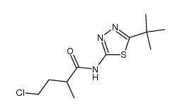 N-(5-tert-butyl-[1,3,4]thiadiazol-2-yl)-4-chloro-2-methyl-butyramide结构式