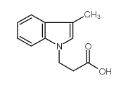 3-(3-甲基-1H-吲哚-1-基)丙酸结构式