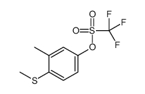 (3-methyl-4-methylsulfanylphenyl) trifluoromethanesulfonate结构式
