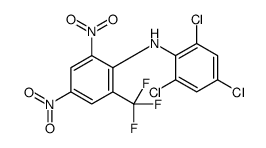 2,4-dinitro-N-(2,4,6-trichlorophenyl)-6-(trifluoromethyl)aniline结构式