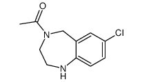 1-(7-chloro-1,2,3,5-tetrahydro-1,4-benzodiazepin-4-yl)ethanone结构式