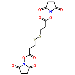 3,3'-二硫代二丙酸 二(N-羟基丁二酰亚胺酯)结构式